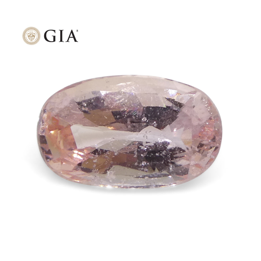 1.17ct Oval Orangy Pink Padparadscha Sapphire GIA Certified Madagascar Unheated - Skyjems Wholesale Gemstones