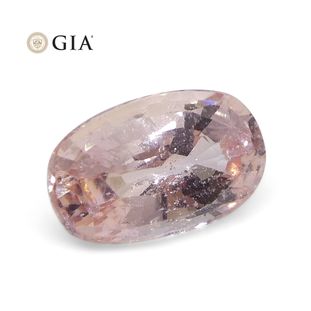 1.17ct Oval Orangy Pink Padparadscha Sapphire GIA Certified Madagascar Unheated - Skyjems Wholesale Gemstones