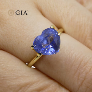 3.52ct Heart Blue Sapphire GIA Certified Sri Lanka - Skyjems Wholesale Gemstones