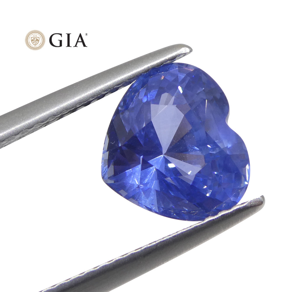 3.52ct Heart Blue Sapphire GIA Certified Sri Lanka - Skyjems Wholesale Gemstones