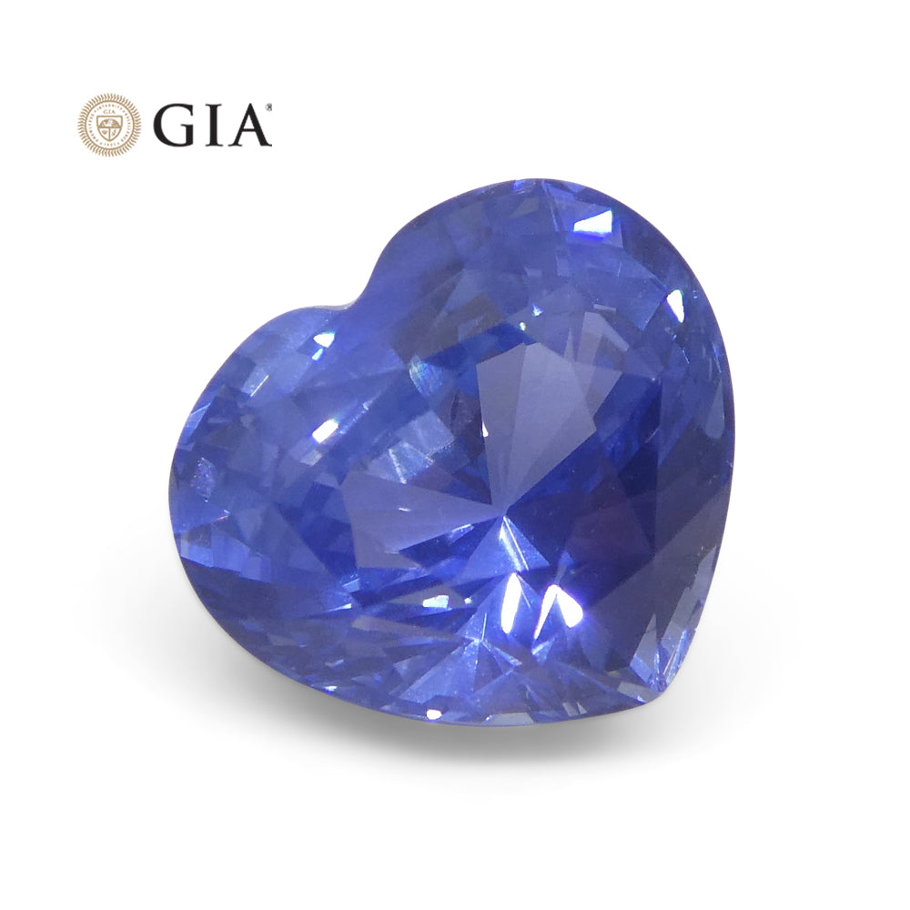 3.52ct Heart Blue Sapphire GIA Certified Sri Lanka - Skyjems Wholesale Gemstones