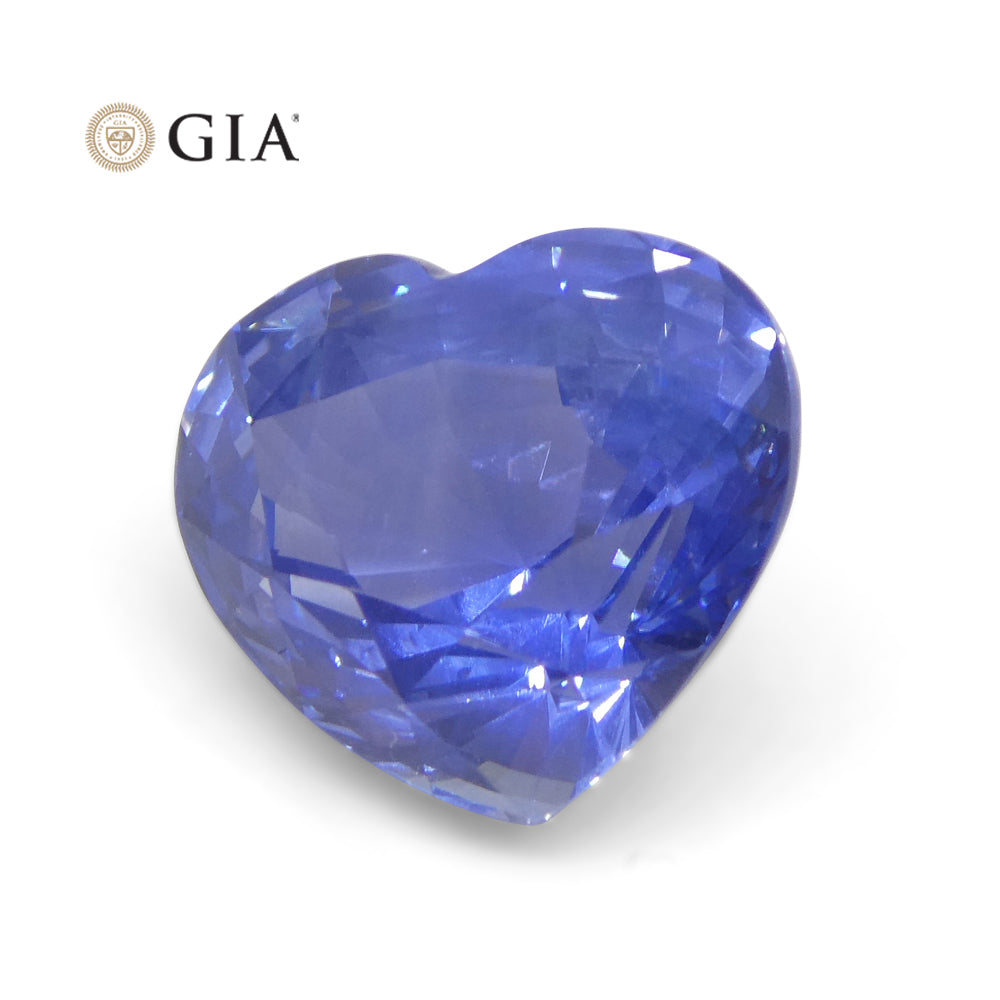 3.52ct Heart Blue Sapphire GIA Certified Sri Lanka - Skyjems Wholesale Gemstones