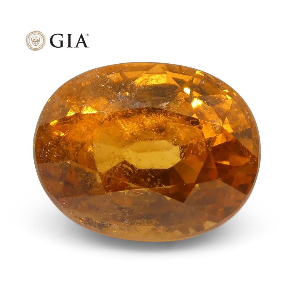 2.93ct Vivid Fanta Orange Spessartine/Spessartite Garnet Oval, GIA Certified - Skyjems Wholesale Gemstones