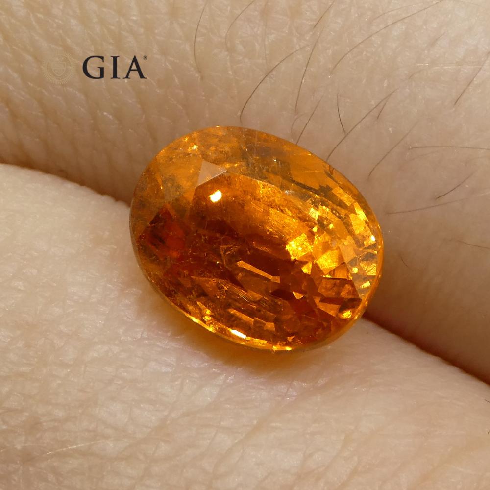 2.93ct Vivid Fanta Orange Spessartine/Spessartite Garnet Oval, GIA Certified - Skyjems Wholesale Gemstones