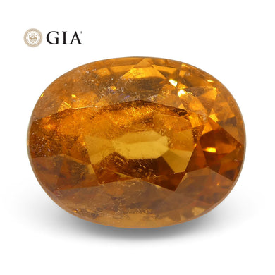 2.93ct Vivid Fanta Orange Spessartine/Spessartite Garnet Oval, GIA Certified - Skyjems Wholesale Gemstones