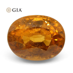 2.93ct Vivid Fanta Orange Spessartine/Spessartite Garnet Oval, GIA Certified - Skyjems Wholesale Gemstones