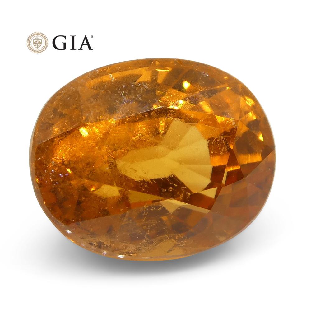 2.93ct Vivid Fanta Orange Spessartine/Spessartite Garnet Oval, GIA Certified - Skyjems Wholesale Gemstones