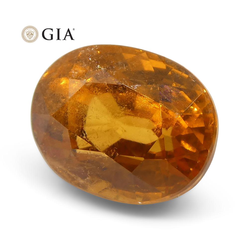 2.93ct Vivid Fanta Orange Spessartine/Spessartite Garnet Oval, GIA Certified - Skyjems Wholesale Gemstones