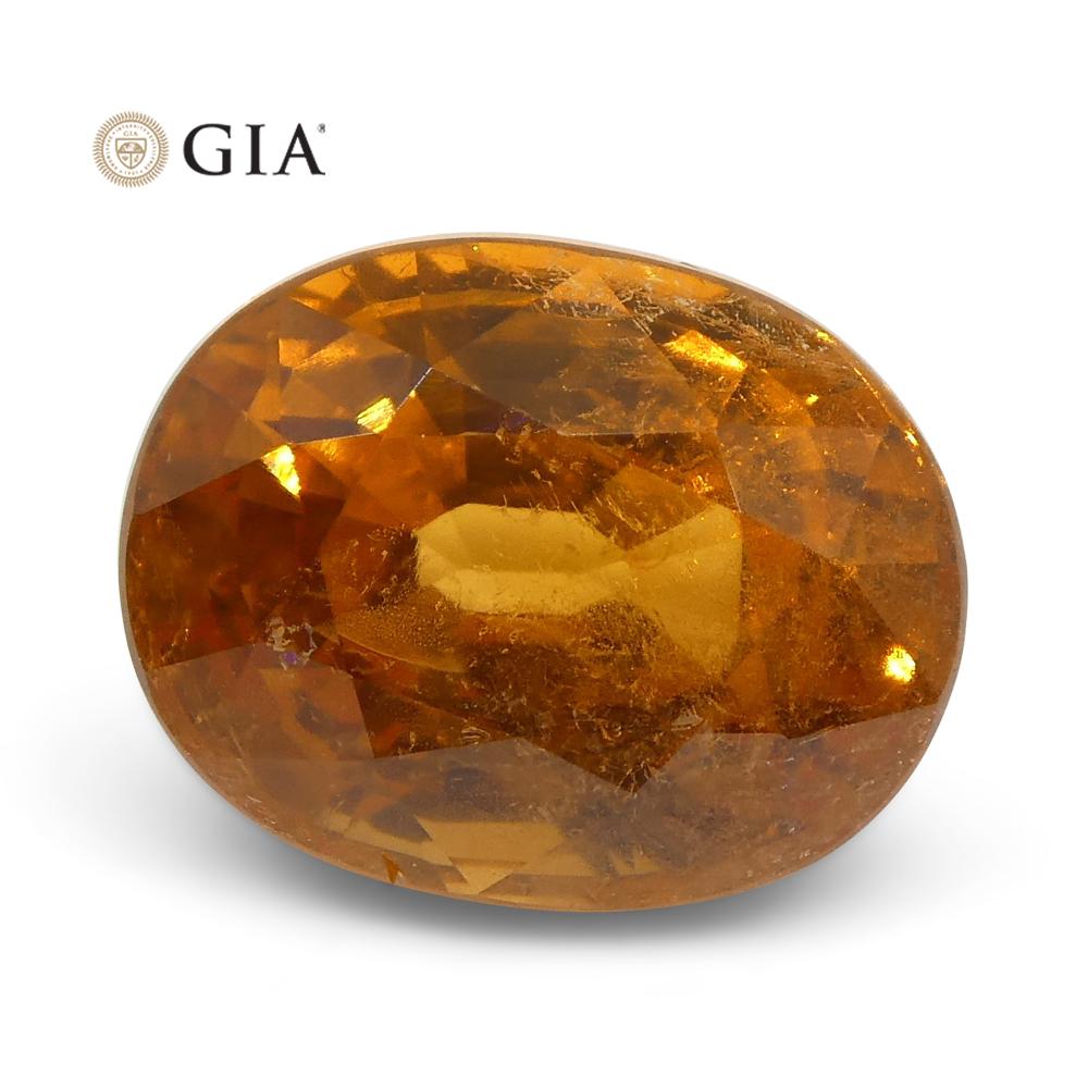 2.93ct Vivid Fanta Orange Spessartine/Spessartite Garnet Oval, GIA Certified - Skyjems Wholesale Gemstones