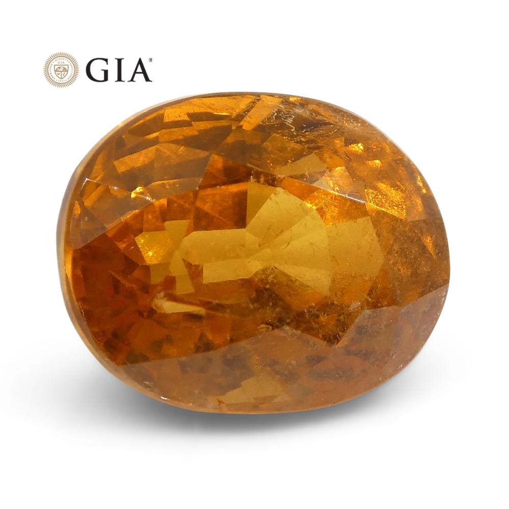 2.93ct Vivid Fanta Orange Spessartine/Spessartite Garnet Oval, GIA Certified - Skyjems Wholesale Gemstones