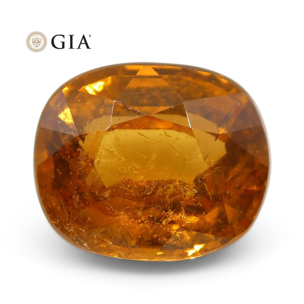 2.23ct Vivid Fanta Orange Spessartine/Spessartite Garnet Cushion, GIA Certified - Skyjems Wholesale Gemstones