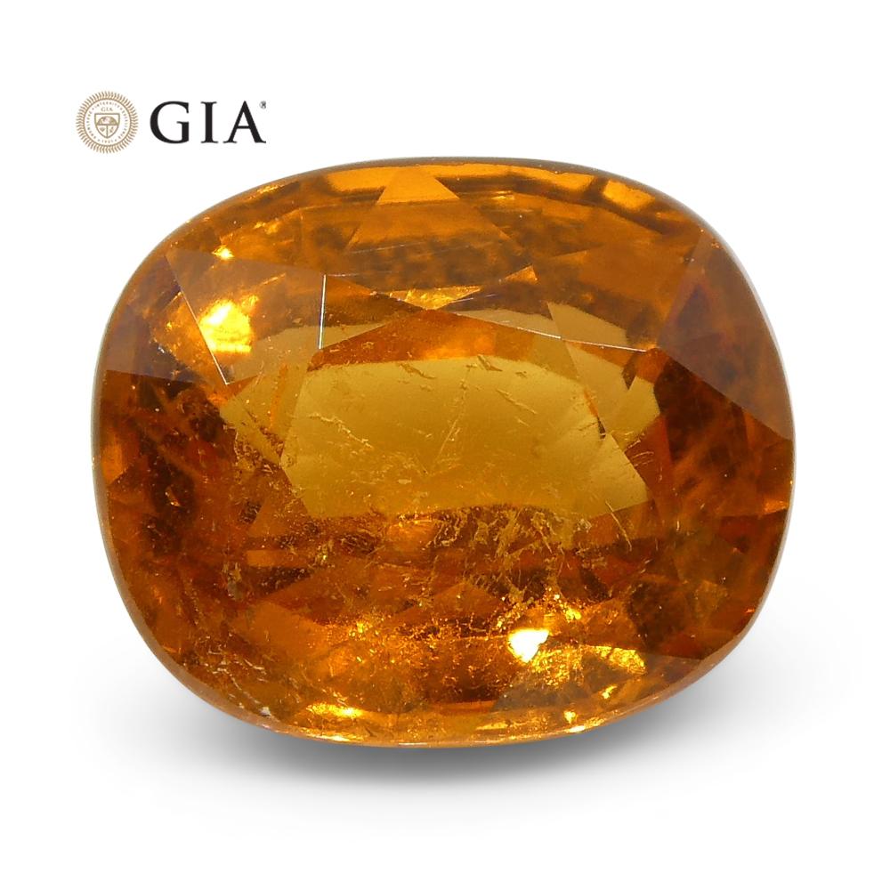 2.23ct Vivid Fanta Orange Spessartine/Spessartite Garnet Cushion, GIA Certified - Skyjems Wholesale Gemstones