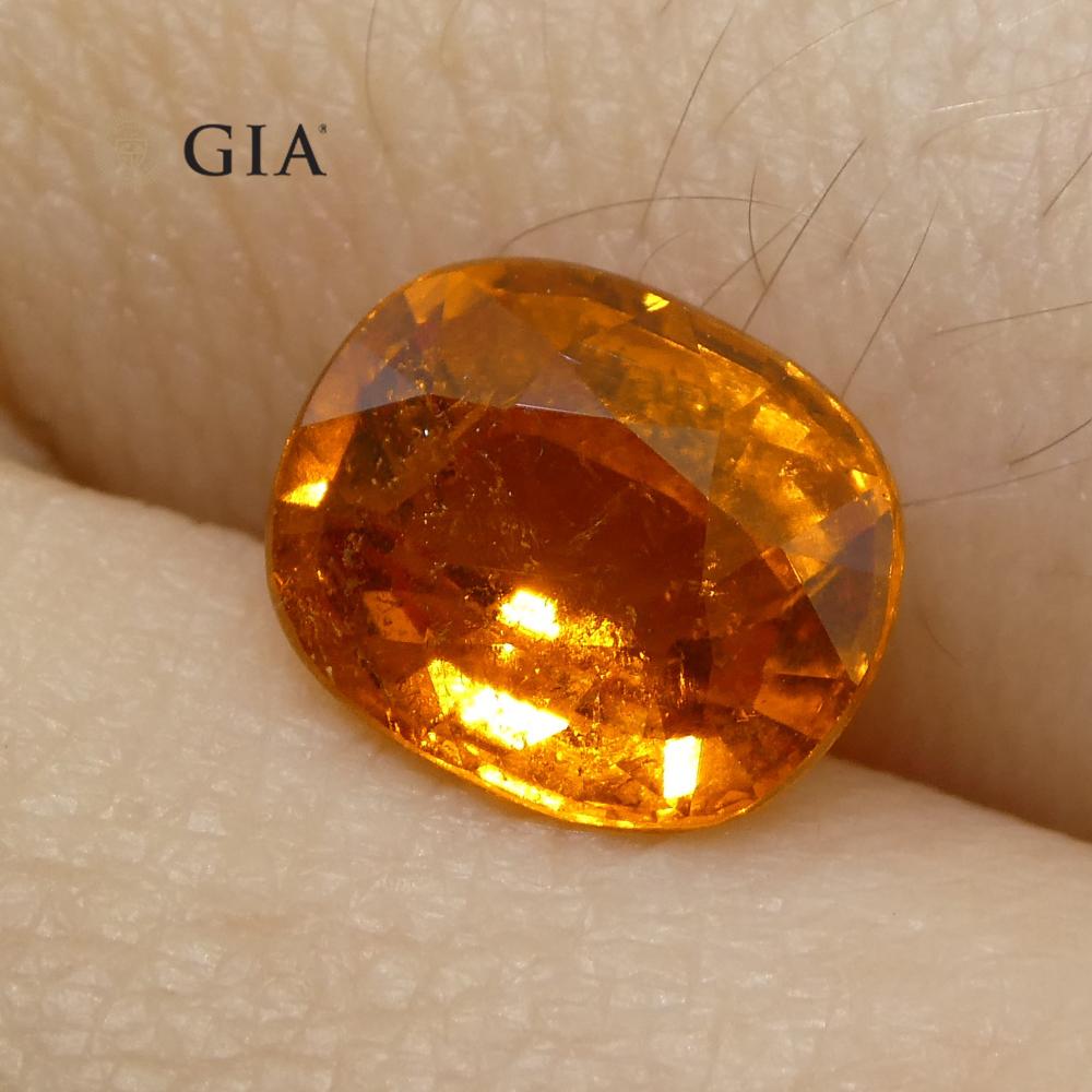 2.23ct Vivid Fanta Orange Spessartine/Spessartite Garnet Cushion, GIA Certified - Skyjems Wholesale Gemstones