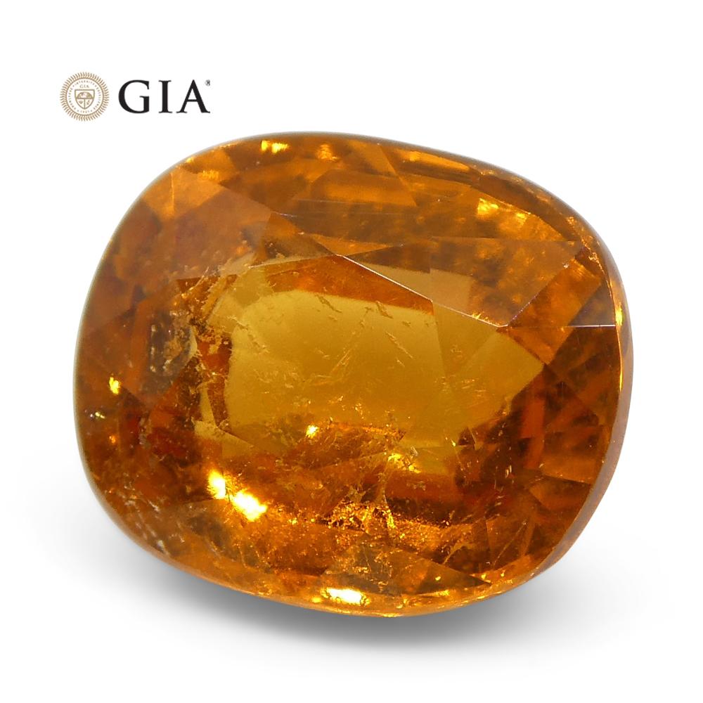 2.23ct Vivid Fanta Orange Spessartine/Spessartite Garnet Cushion, GIA Certified - Skyjems Wholesale Gemstones