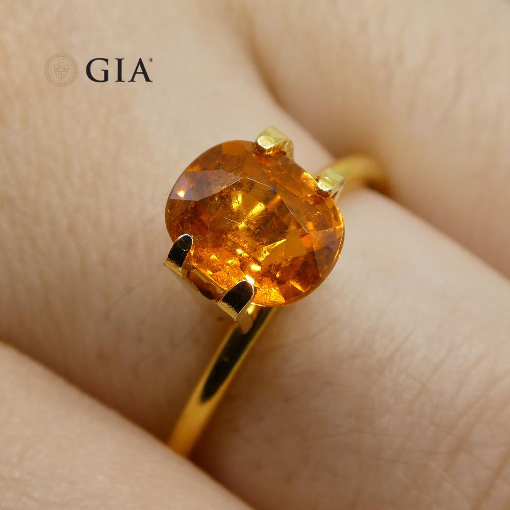 2.23ct Vivid Fanta Orange Spessartine/Spessartite Garnet Cushion, GIA Certified - Skyjems Wholesale Gemstones