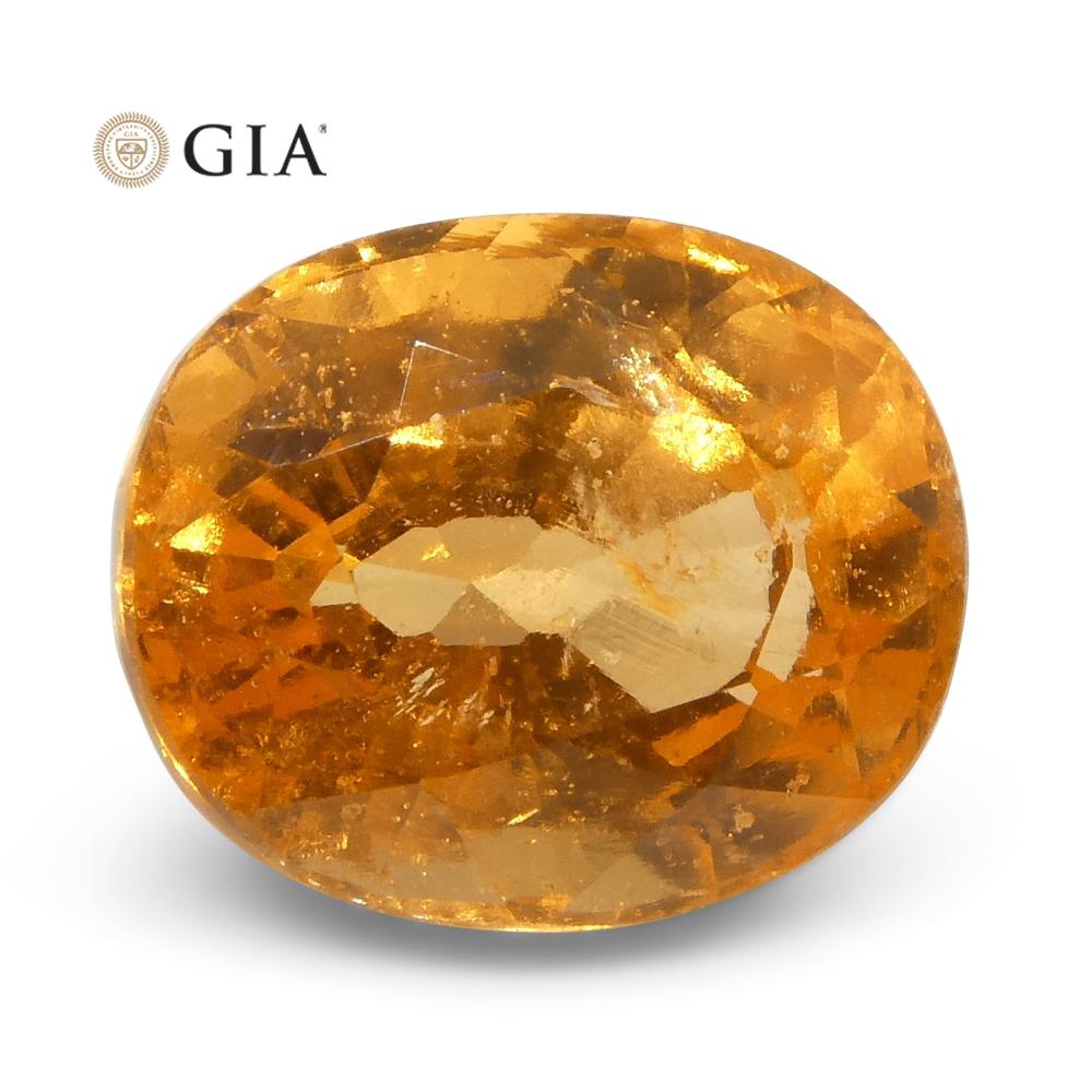 Vivid Fanta Orange Spessartine/Spessartite Garnet 3.00ct Oval, GIA Certified - Skyjems Wholesale Gemstones