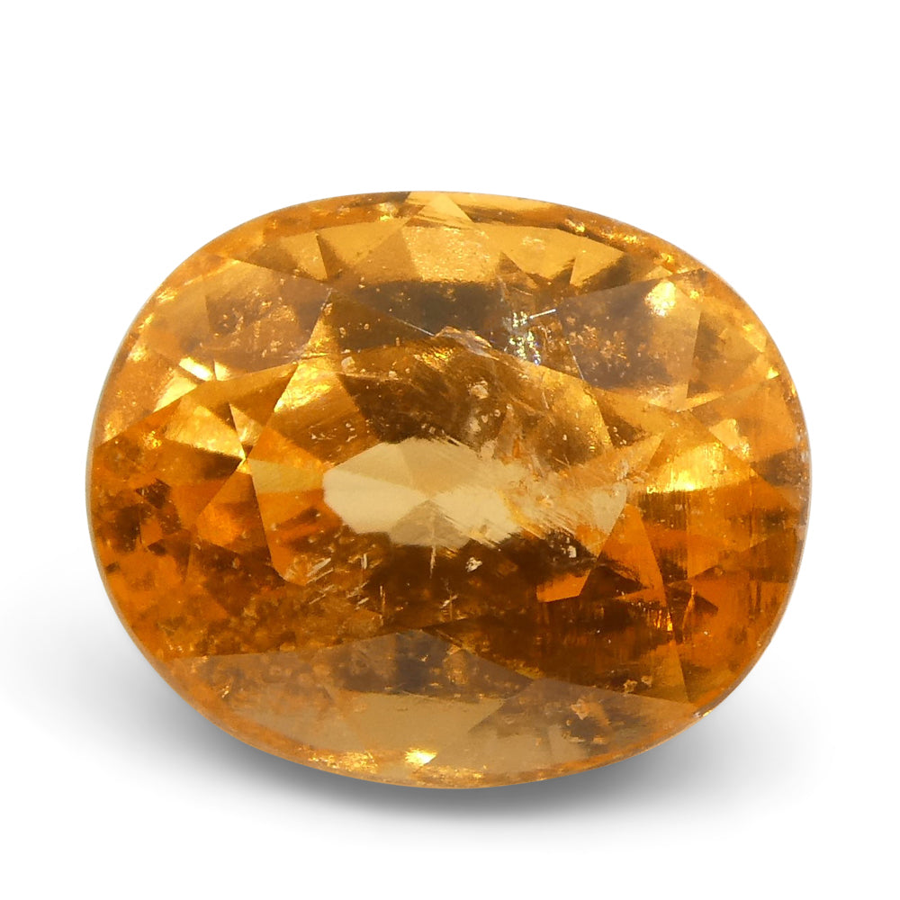 Vivid Fanta Orange Spessartine/Spessartite Garnet 3.00ct Oval, GIA Certified - Skyjems Wholesale Gemstones