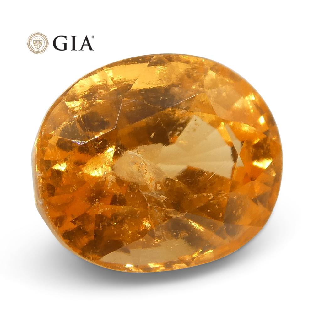 Vivid Fanta Orange Spessartine/Spessartite Garnet 3.00ct Oval, GIA Certified - Skyjems Wholesale Gemstones