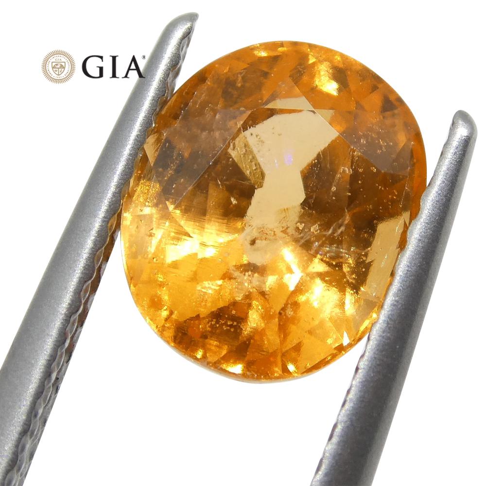 Vivid Fanta Orange Spessartine/Spessartite Garnet 3.00ct Oval, GIA Certified - Skyjems Wholesale Gemstones