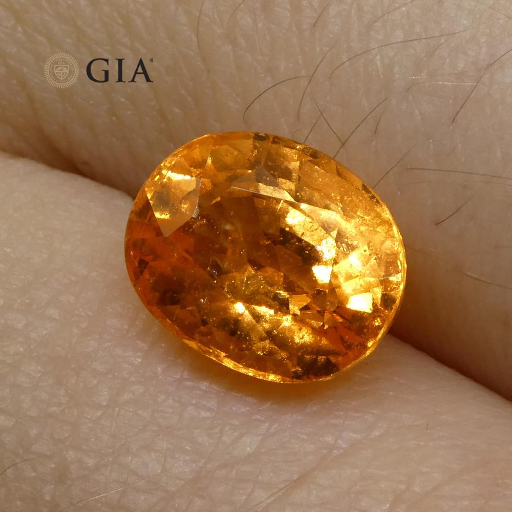 Vivid Fanta Orange Spessartine/Spessartite Garnet 3.00ct Oval, GIA Certified - Skyjems Wholesale Gemstones