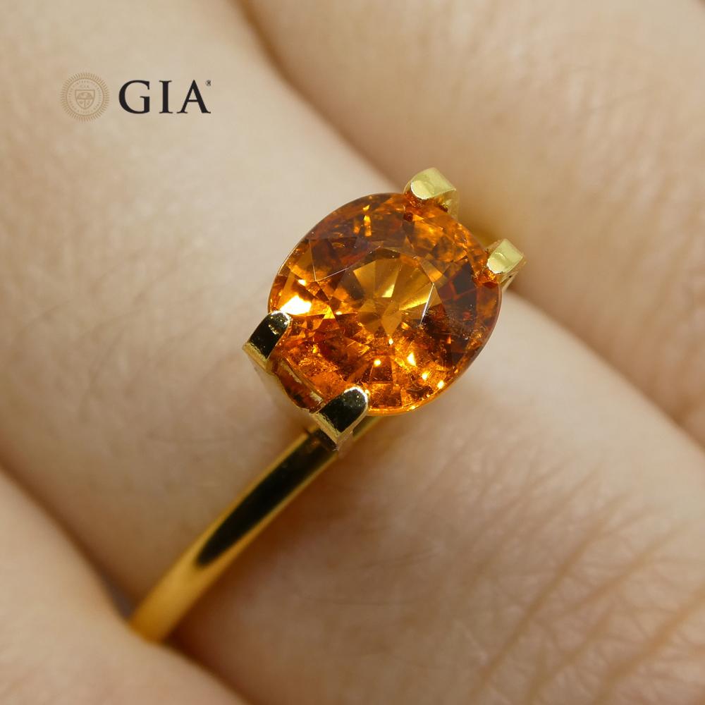 1.97 ct Fanta Orange Spessartine/Spessartite Garnet Cushion, GIA Certified - Skyjems Wholesale Gemstones