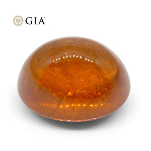 37.87ct Vivid Mandarin Orange Spessartine / Spessartite Garnet Oval Cabochon, GIA Certified - Skyjems Wholesale Gemstones