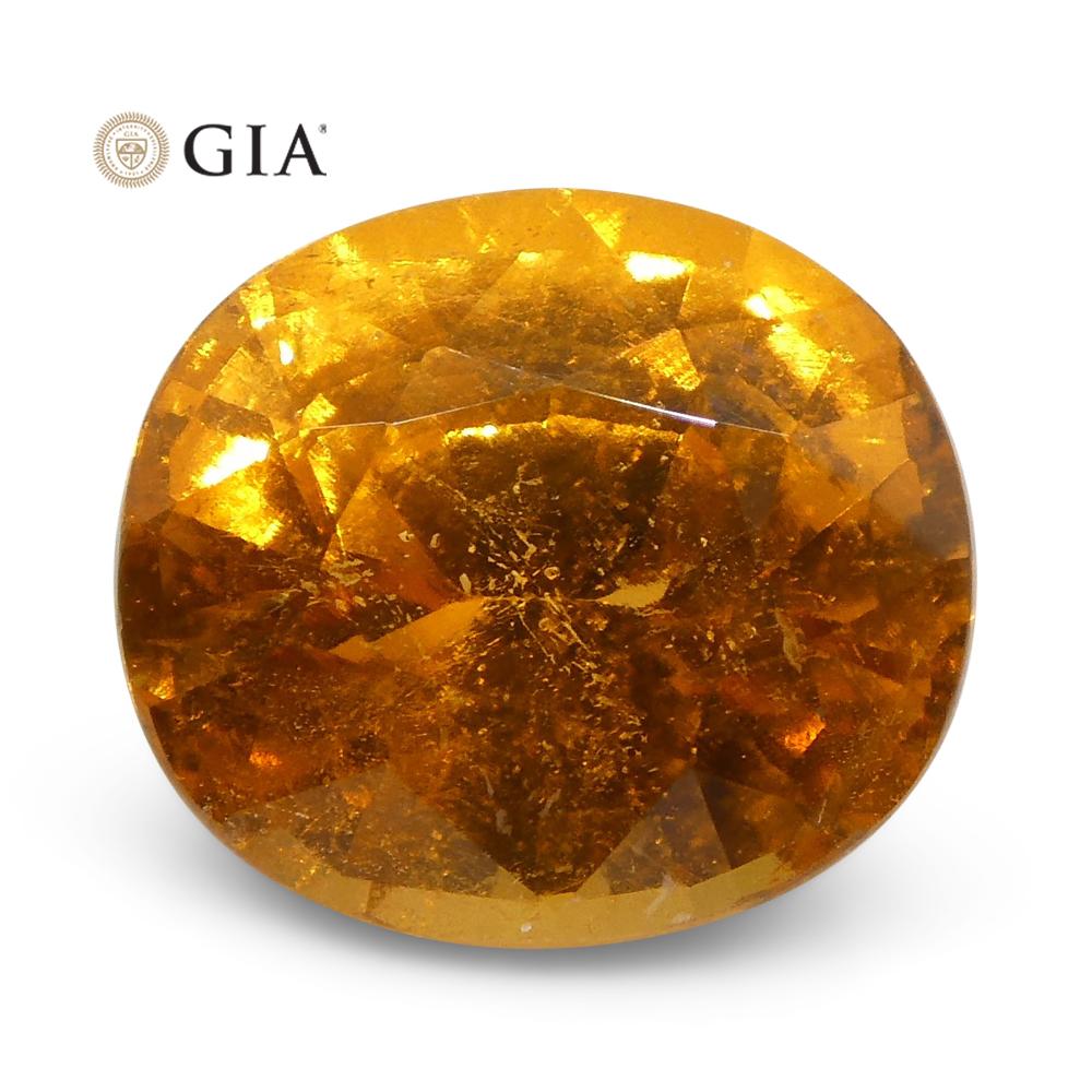 2.11ct Vivid Fanta Orange Spessartine/Spessartite Garnet Oval, GIA Certified - Skyjems Wholesale Gemstones