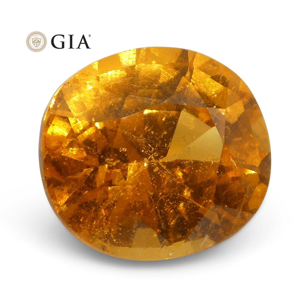 2.11ct Vivid Fanta Orange Spessartine/Spessartite Garnet Oval, GIA Certified - Skyjems Wholesale Gemstones