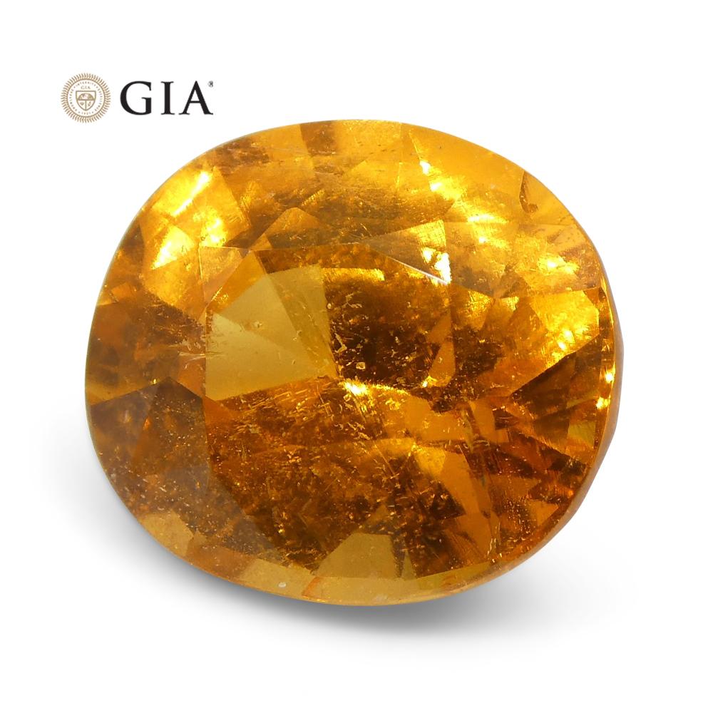 2.11ct Vivid Fanta Orange Spessartine/Spessartite Garnet Oval, GIA Certified - Skyjems Wholesale Gemstones