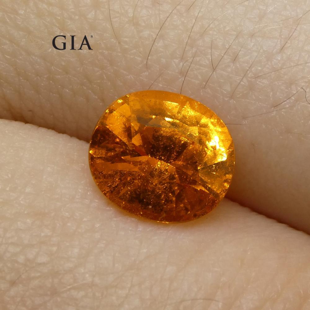 2.11ct Vivid Fanta Orange Spessartine/Spessartite Garnet Oval, GIA Certified - Skyjems Wholesale Gemstones