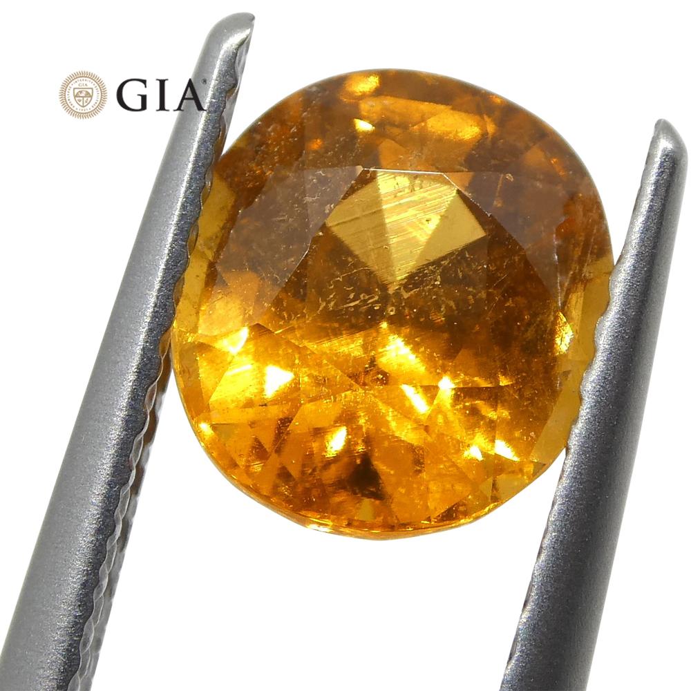 2.11ct Vivid Fanta Orange Spessartine/Spessartite Garnet Oval, GIA Certified - Skyjems Wholesale Gemstones