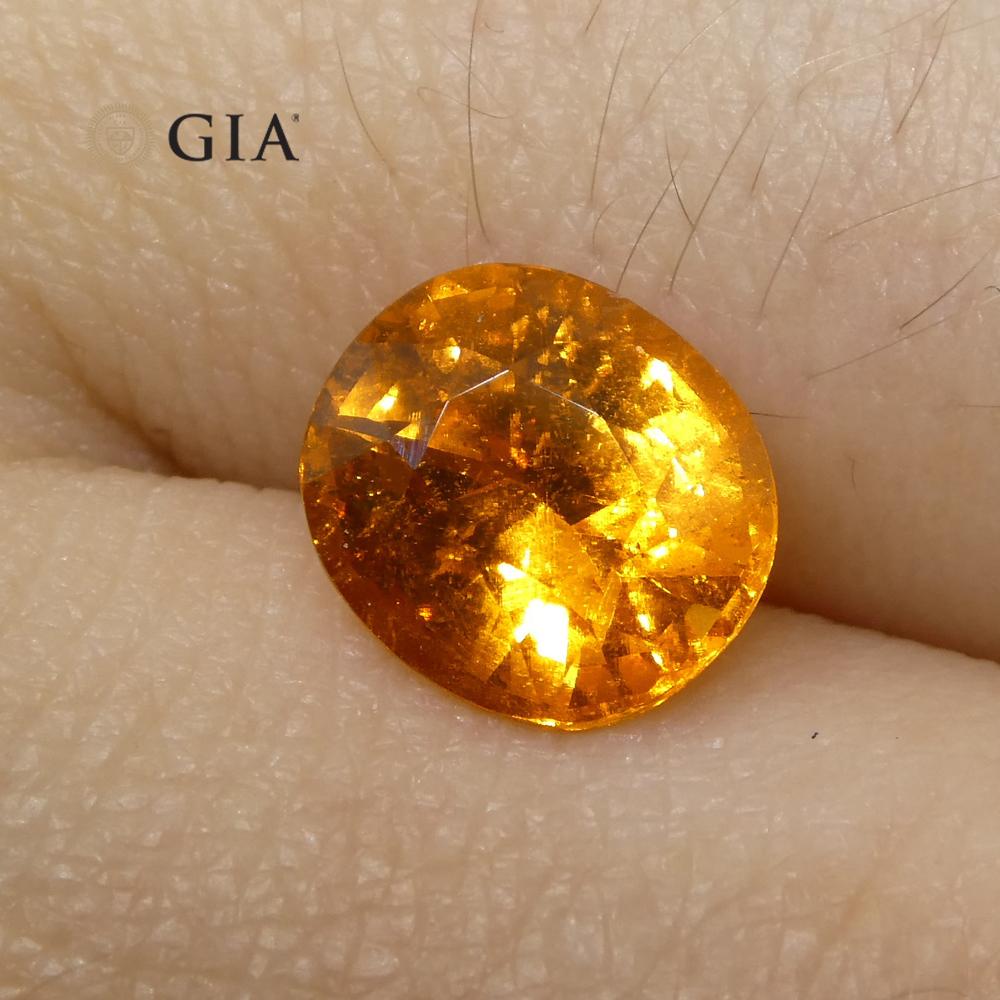 2.11ct Vivid Fanta Orange Spessartine/Spessartite Garnet Oval, GIA Certified - Skyjems Wholesale Gemstones