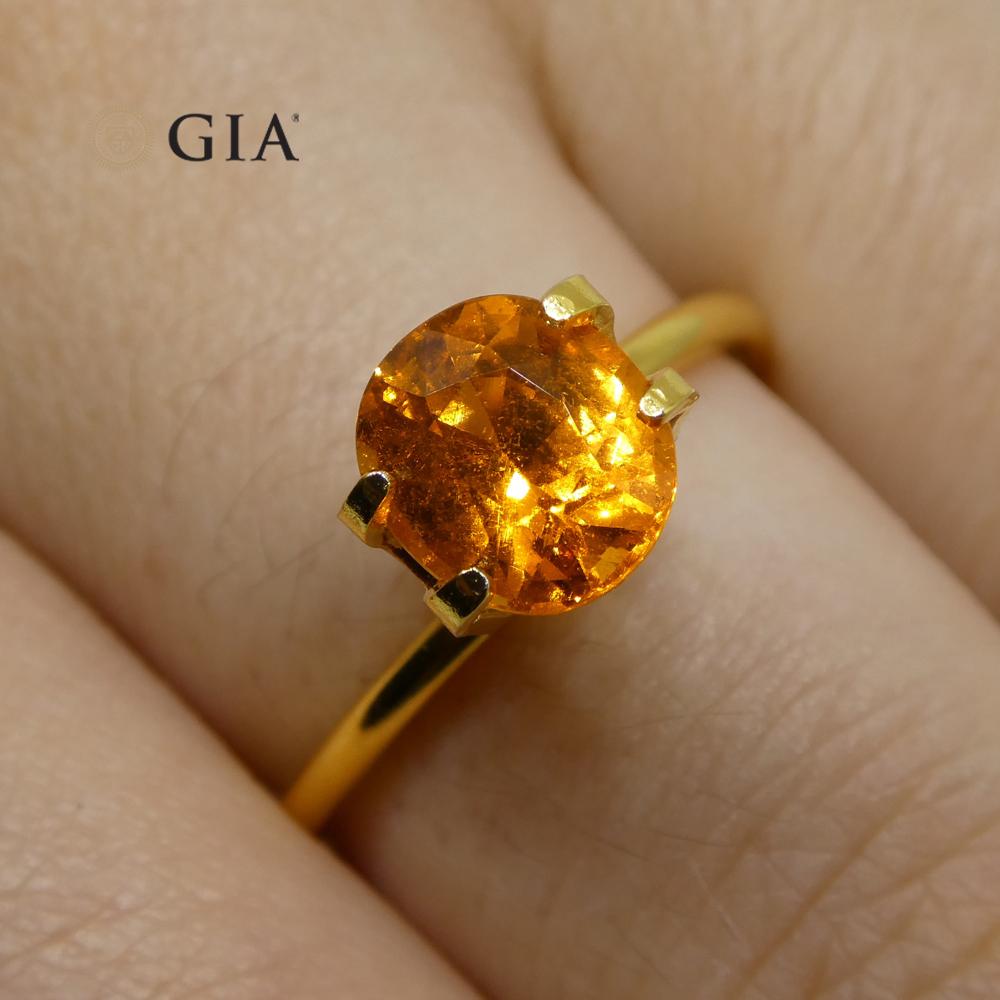 2.11ct Vivid Fanta Orange Spessartine/Spessartite Garnet Oval, GIA Certified - Skyjems Wholesale Gemstones