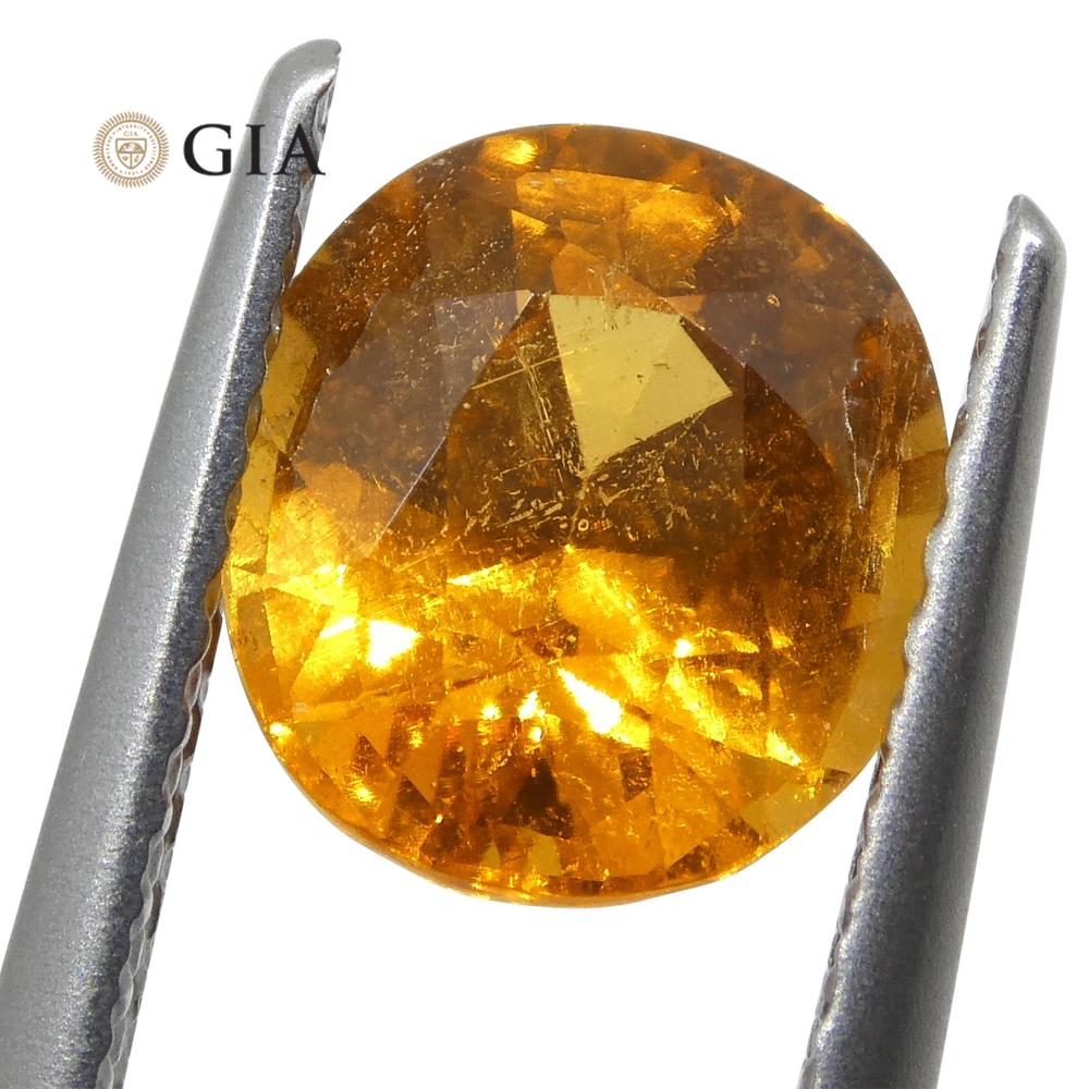 2.11ct Vivid Fanta Orange Spessartine/Spessartite Garnet Oval, GIA Certified - Skyjems Wholesale Gemstones