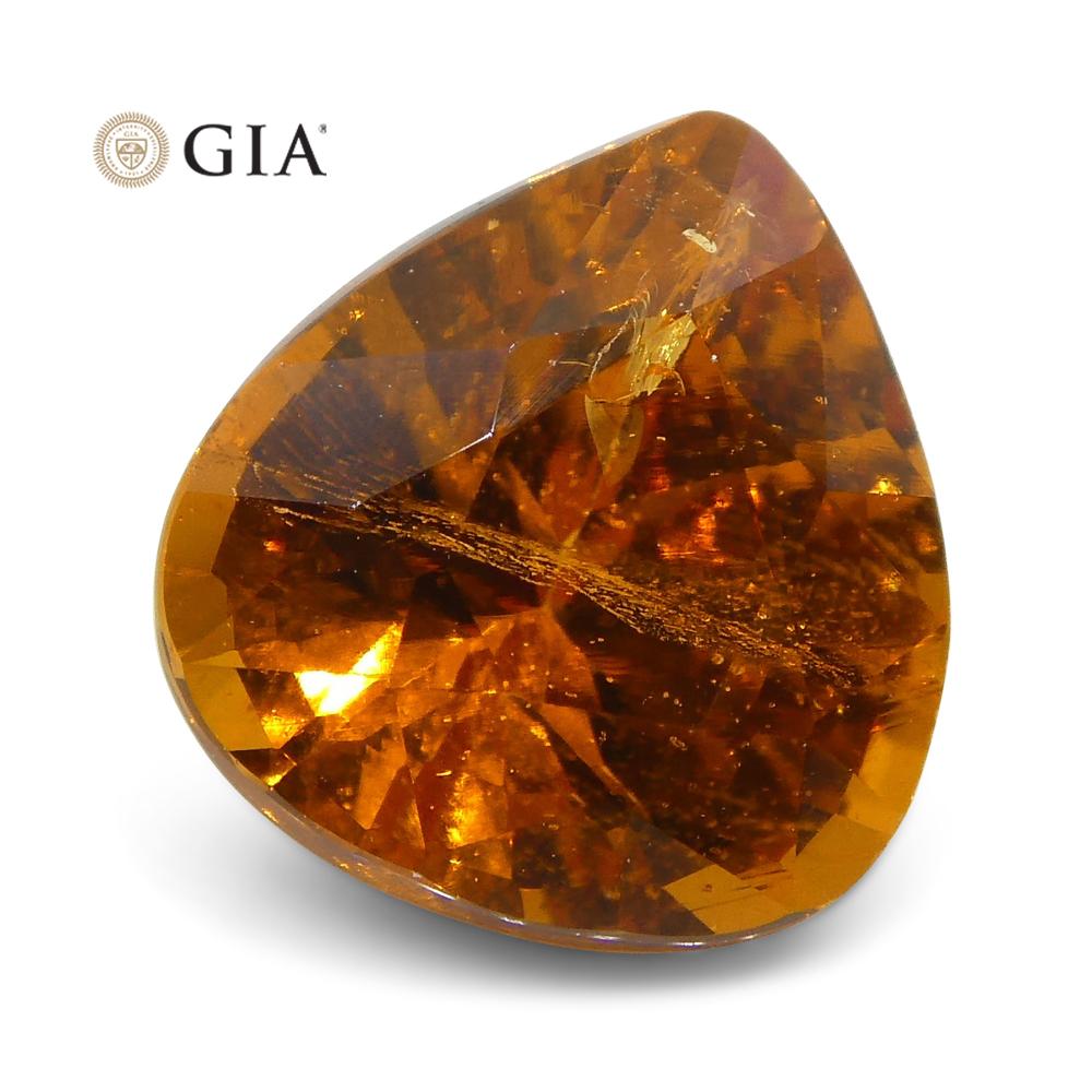 1.67ct Vivid Fanta Orange Spessartine/Spessartite Garnet Pear, GIA Certified - Skyjems Wholesale Gemstones