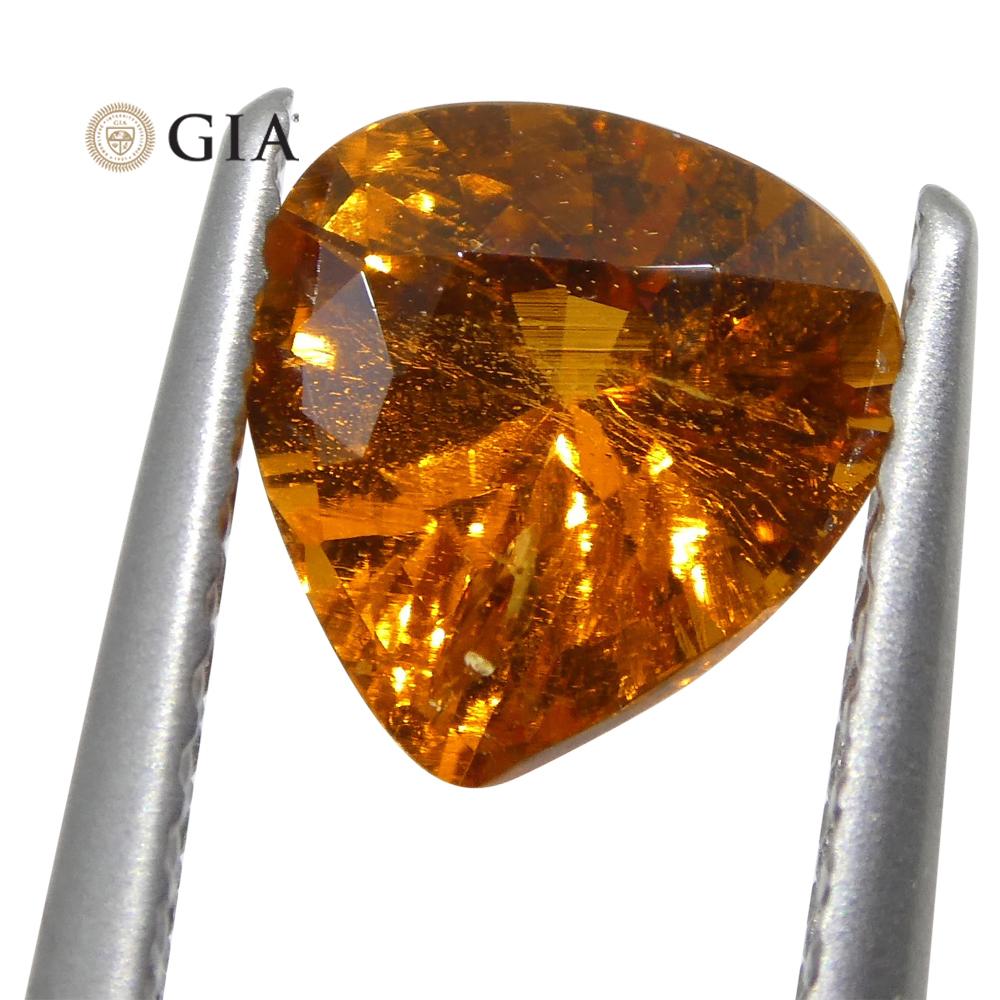 1.67ct Vivid Fanta Orange Spessartine/Spessartite Garnet Pear, GIA Certified - Skyjems Wholesale Gemstones