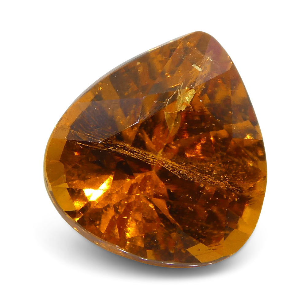 1.67ct Vivid Fanta Orange Spessartine/Spessartite Garnet Pear, GIA Certified - Skyjems Wholesale Gemstones