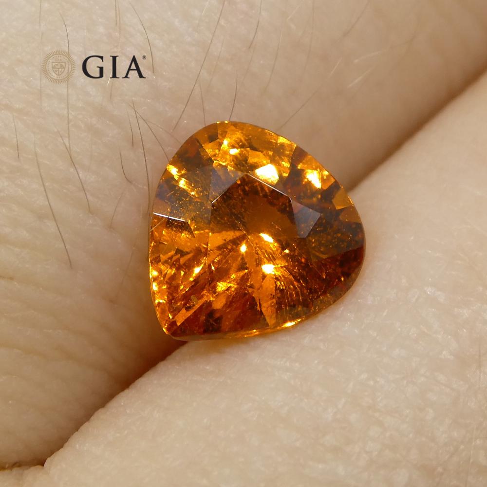 1.67ct Vivid Fanta Orange Spessartine/Spessartite Garnet Pear, GIA Certified - Skyjems Wholesale Gemstones