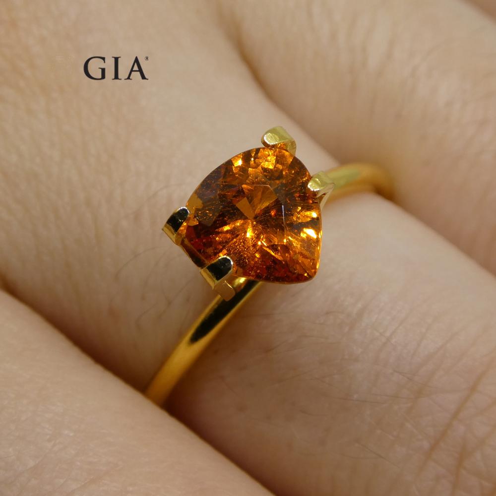 1.67ct Vivid Fanta Orange Spessartine/Spessartite Garnet Pear, GIA Certified - Skyjems Wholesale Gemstones