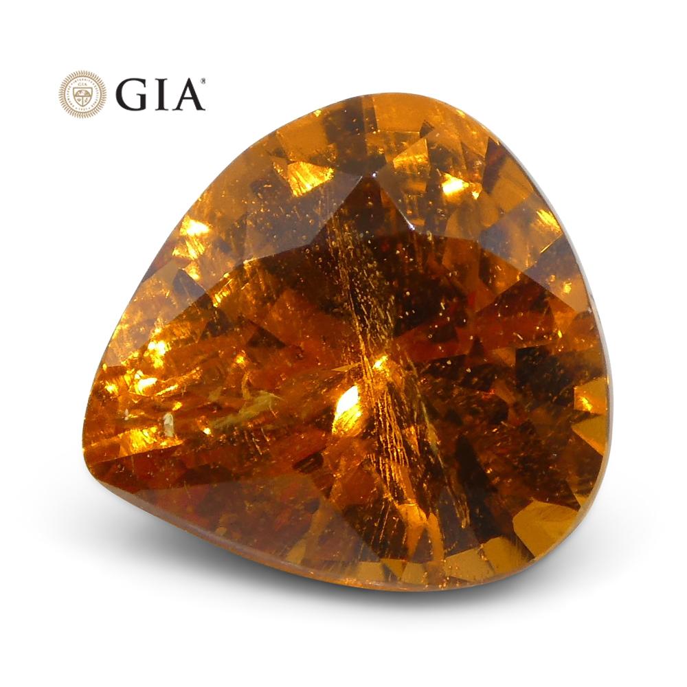 1.67ct Vivid Fanta Orange Spessartine/Spessartite Garnet Pear, GIA Certified - Skyjems Wholesale Gemstones