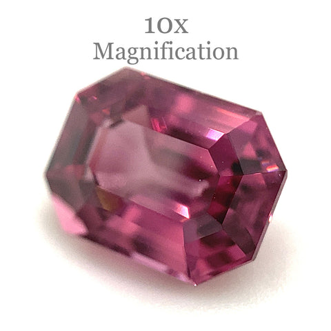 2.5ct Octagonal/Emerald Cut Pink-Purple Spinel GIA Certified Unheated