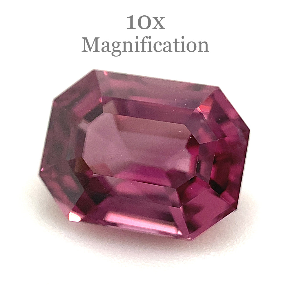 2.5ct Octagonal/Emerald Cut Pink-Purple Spinel GIA Certified Unheated - Skyjems Wholesale Gemstones