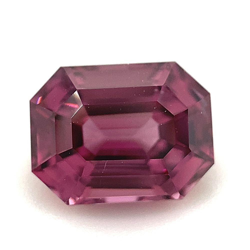 2.5ct Octagonal/Emerald Cut Pink-Purple Spinel GIA Certified Unheated - Skyjems Wholesale Gemstones