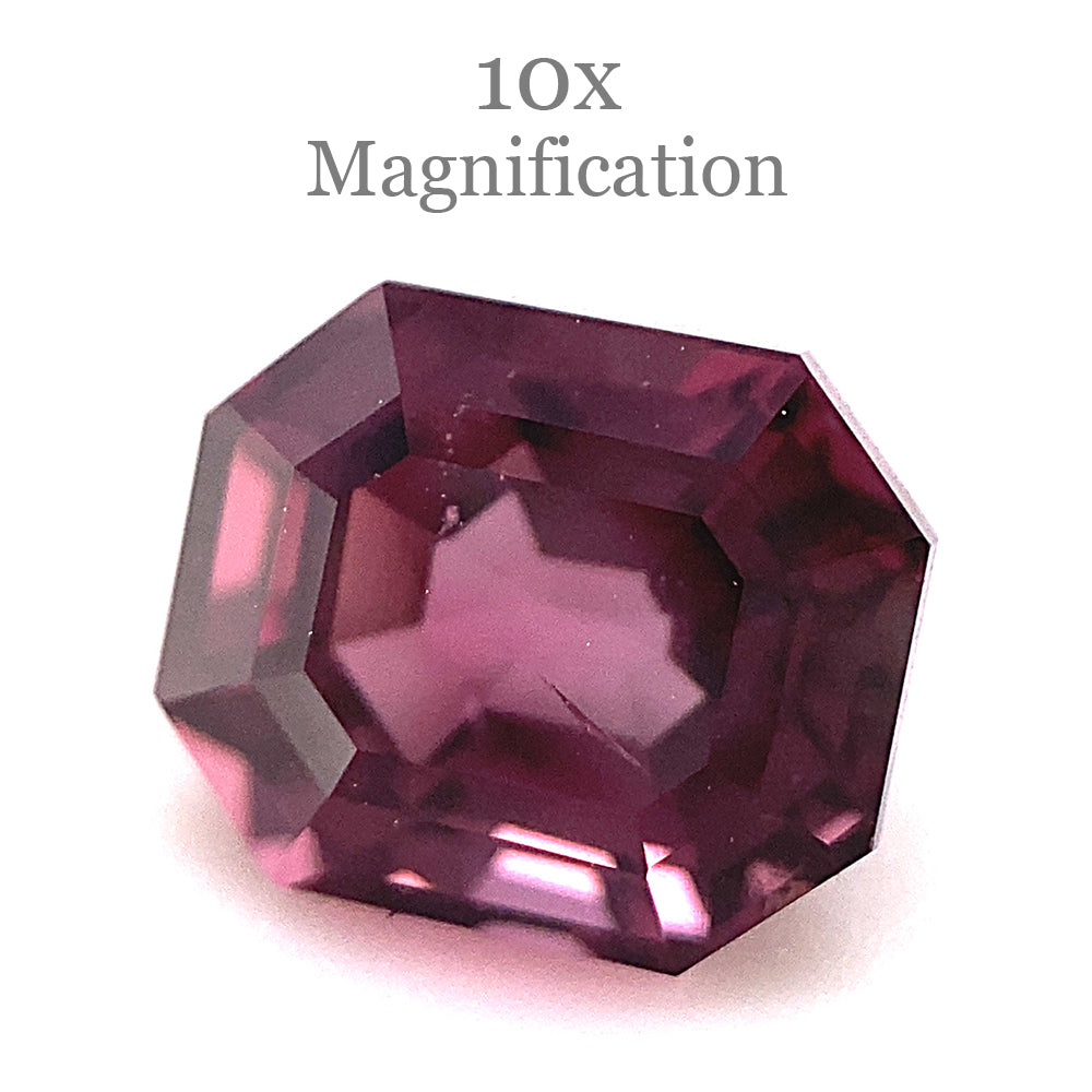 2.3ct Octagonal/Emerald Cut Purplish Pink Spinel GIA Certified Unheated - Skyjems Wholesale Gemstones