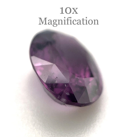 3ct Oval Purple Spinel GIA Certified Unheated