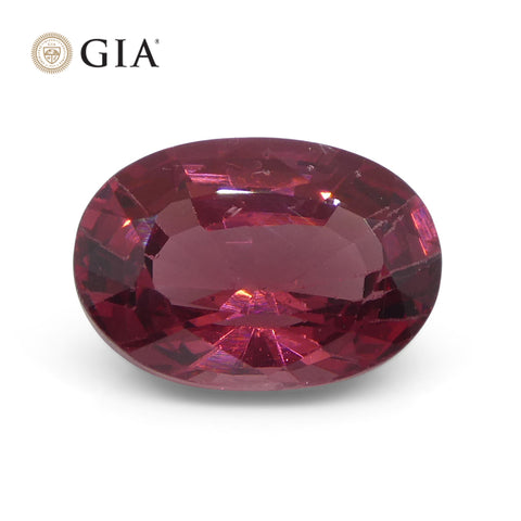 3.39ct Oval Red Spinel GIA Certified Mahenge, Tanzania Unheated