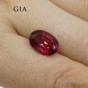 3.39ct Oval Red Spinel GIA Certified Mahenge, Tanzania Unheated - Skyjems Wholesale Gemstones