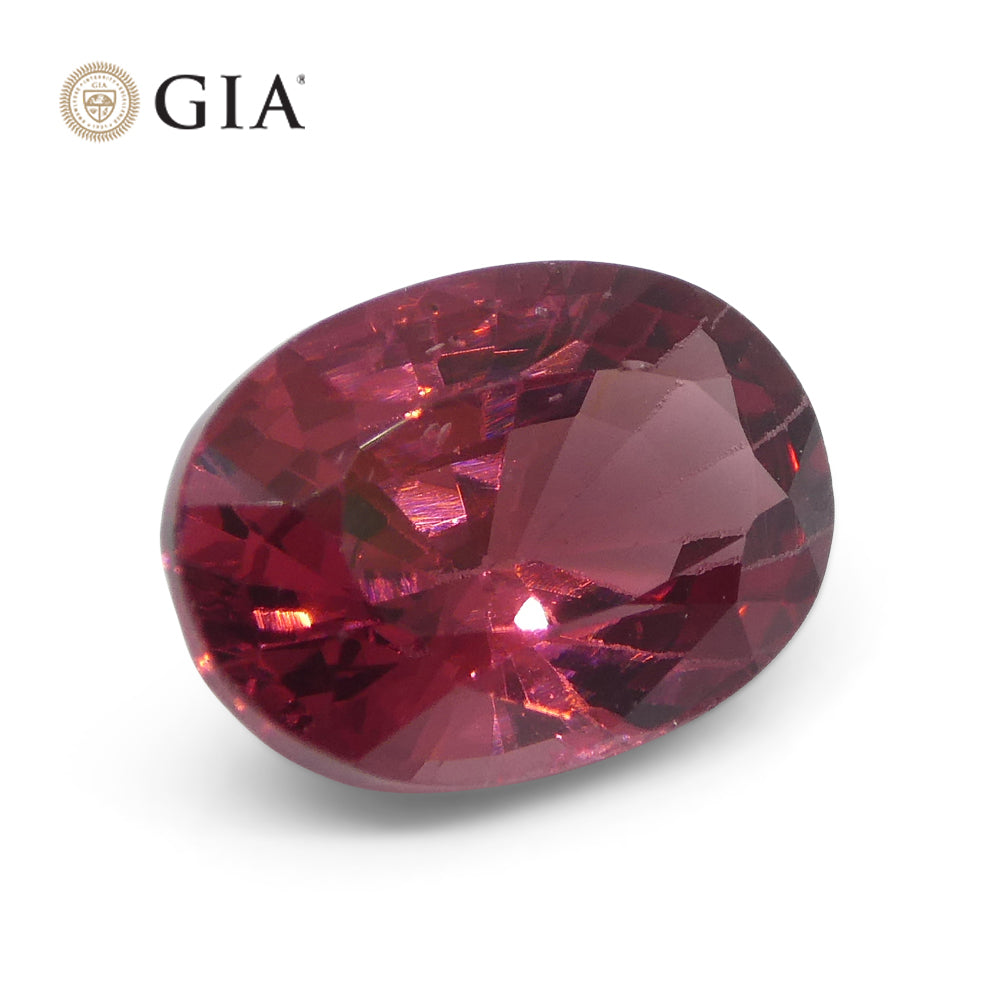 3.39ct Oval Red Spinel GIA Certified Mahenge, Tanzania Unheated - Skyjems Wholesale Gemstones