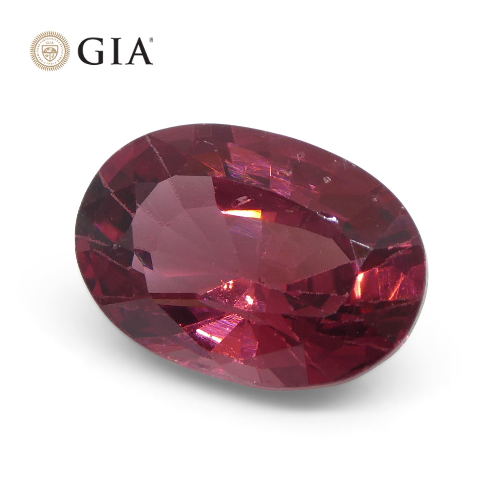 3.39ct Oval Red Spinel GIA Certified Mahenge, Tanzania Unheated - Skyjems Wholesale Gemstones