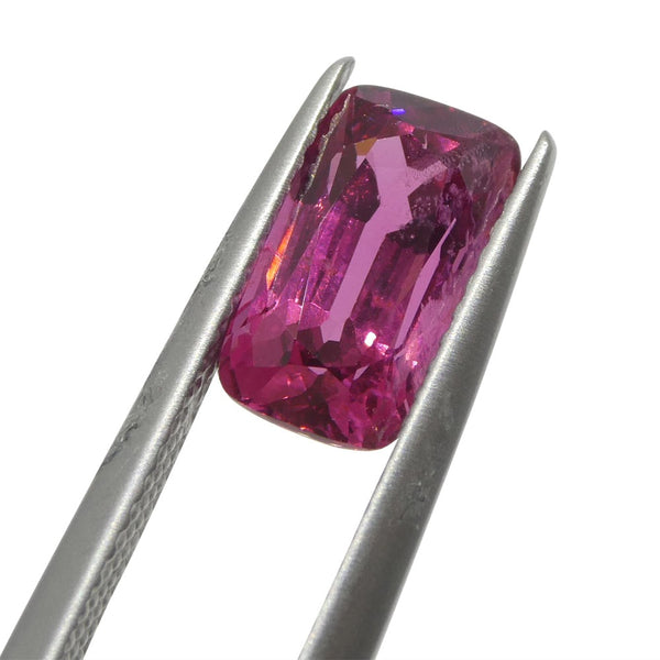 【AfroBlue 】アンリクイール☆皮革オーダー品☆中面マゼンタピンク 2.74ct Cushion Purplish Pink Mahenge Spinel GIA Certified Unheated